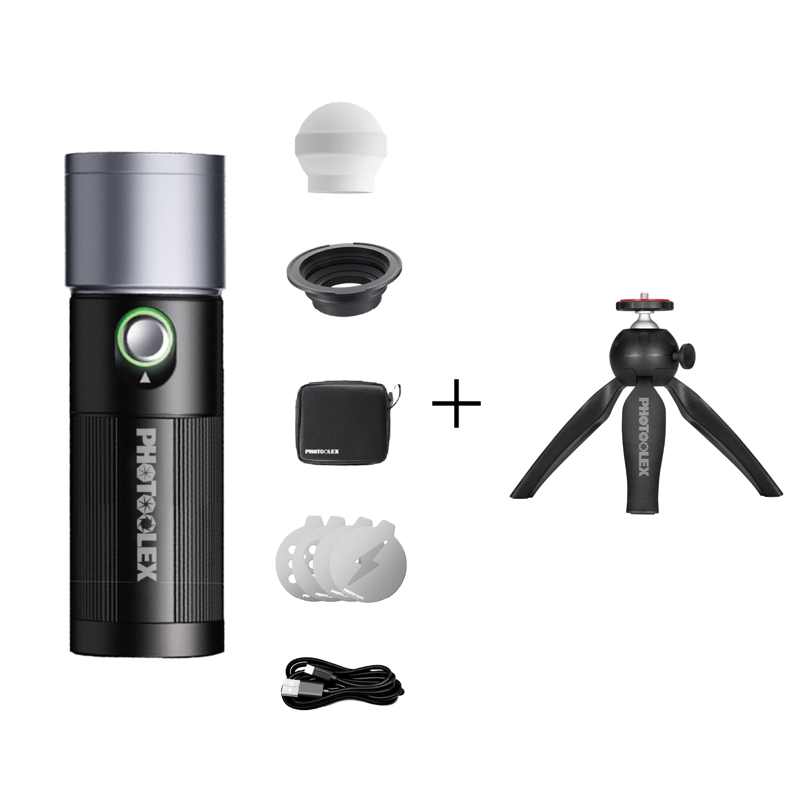 PHOTOOLEX Magnetic Gobos Four Colors Photography Spotlight 10W - Photoolex