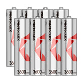 PHOTOOLEX 4/8 × 1.5V AA,3600mWh,可充電鋰離子電池充電器 - Photoolex