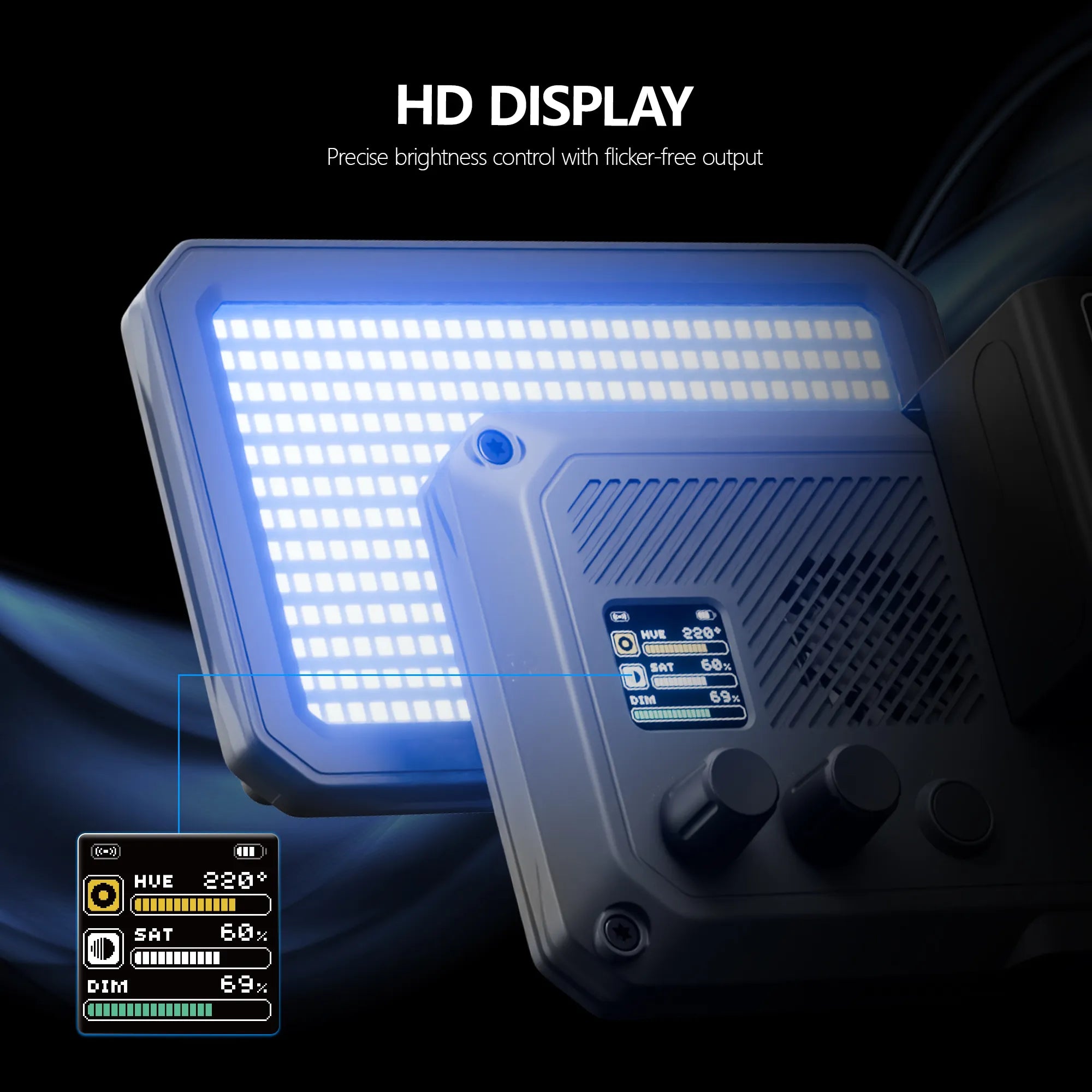 PHOTOOLEX Matrix 7 - 7''Panel Light RGB - Photoolex