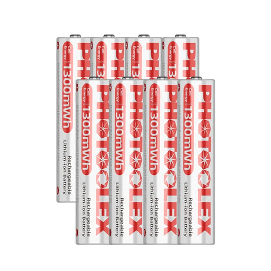 PHOTOOLEX 8 × 1.5V AAA ,1300mWh ,Rechargeable Lithium - ion Battery Charger - Photoolex 1000
