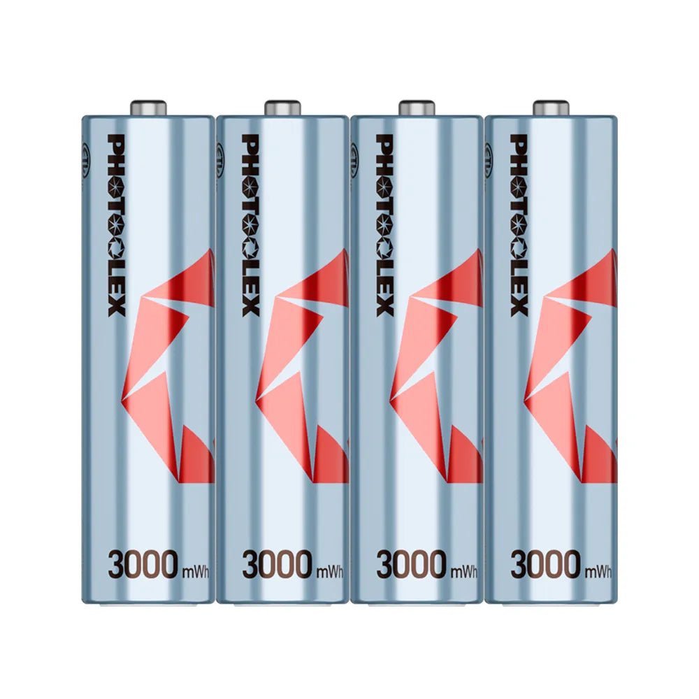 PHOTOOLEX 4/8 × 1.5V AA ,3000mWh ,Rechargeable Lithium - ion Battery Charger - Photoolex