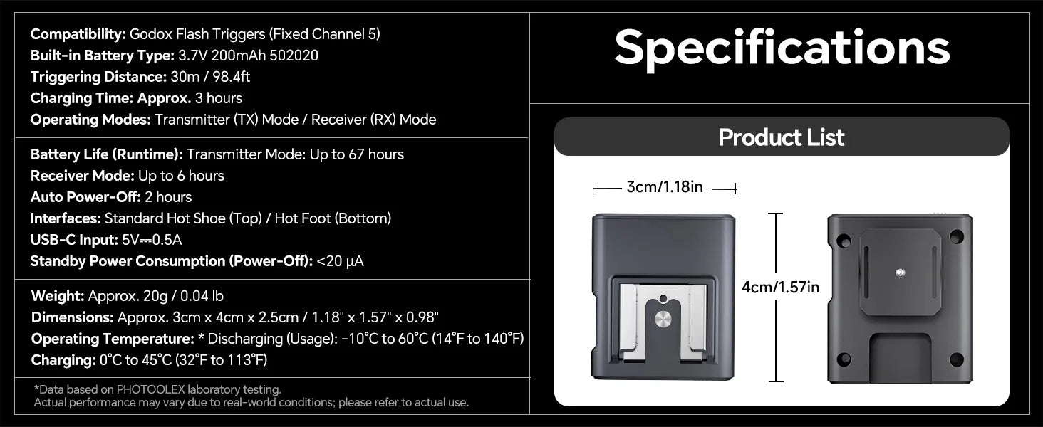 PHOTOOLEX GT1 Mini Flash Trigger Kit pc 10