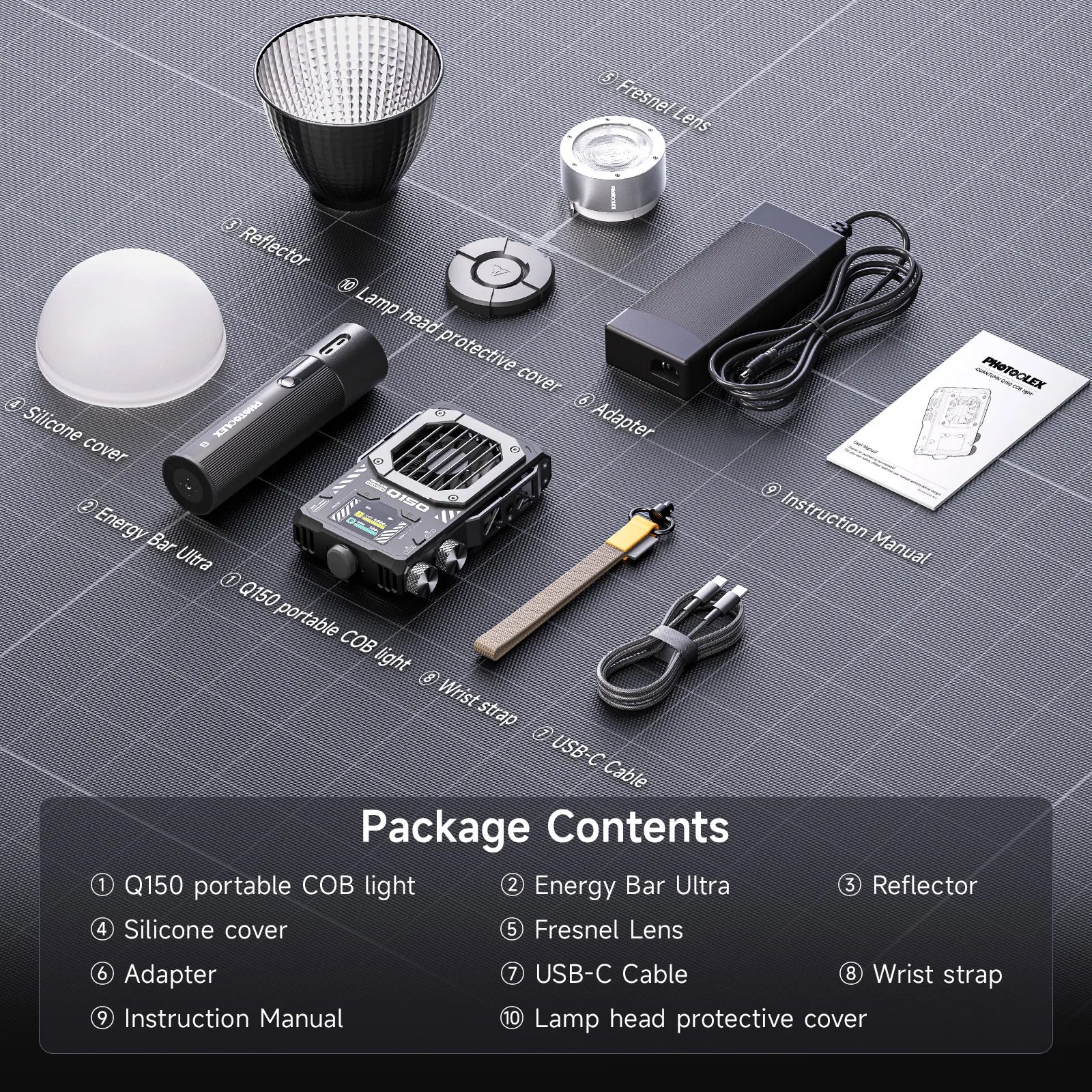 Photoolex ⭐ 15th Anniversary Full-Metal Edition ⭐ — Quantum Q150 150W COB Light - Photoolex