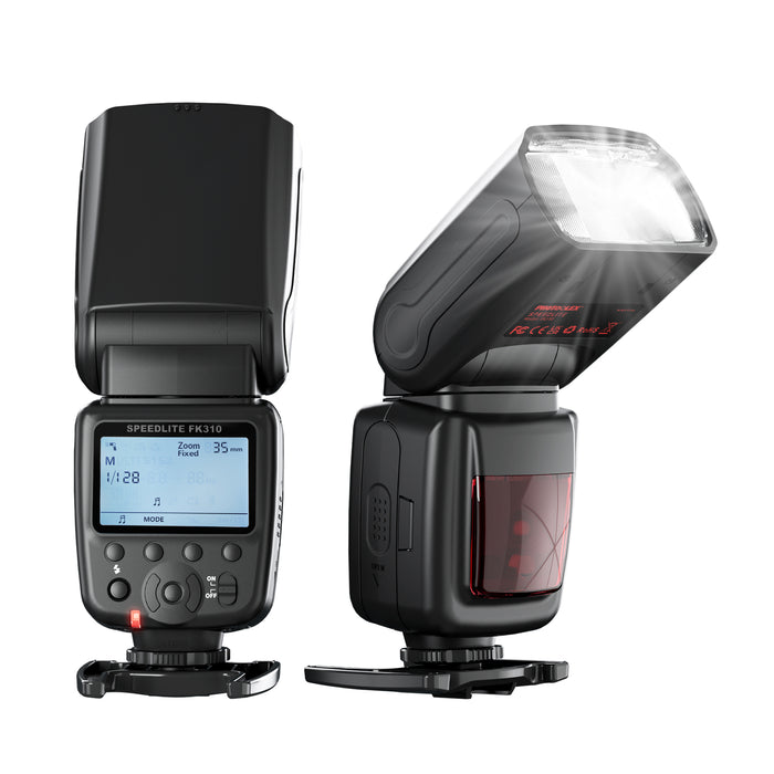 PHOTOOLEX FK310 Camera Flash Speedlite for Canon, Nikon, Sony, Olympus, Fujifilm, and Other SLR Cameras