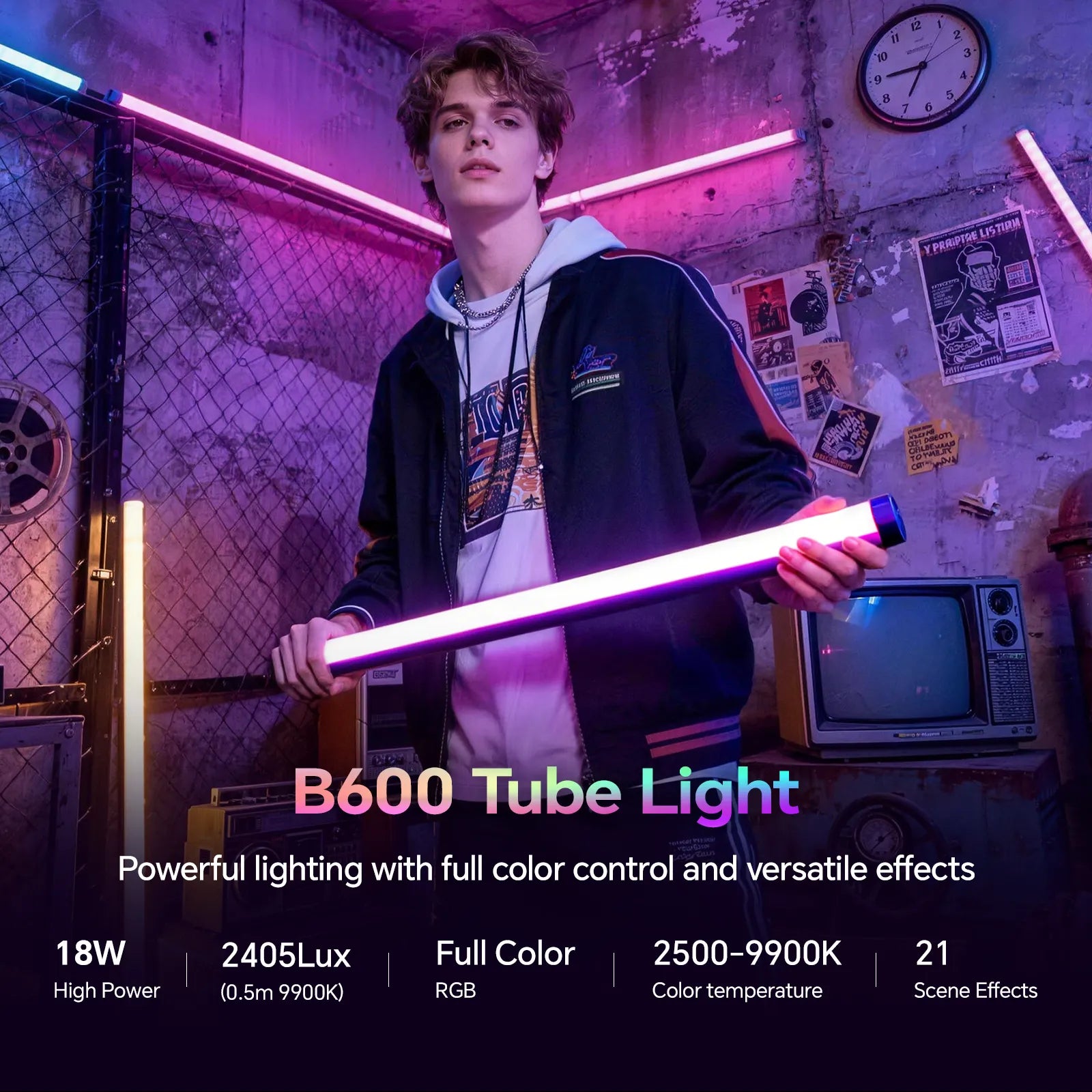 PHOTOOLEX B600 RGB Tube Light - Photoolex