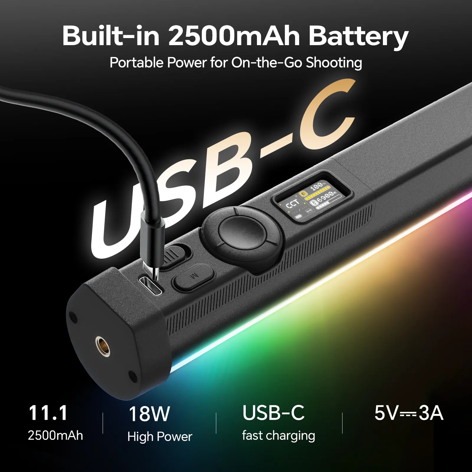 PHOTOOLEX B600 RGB Tube Light - Photoolex