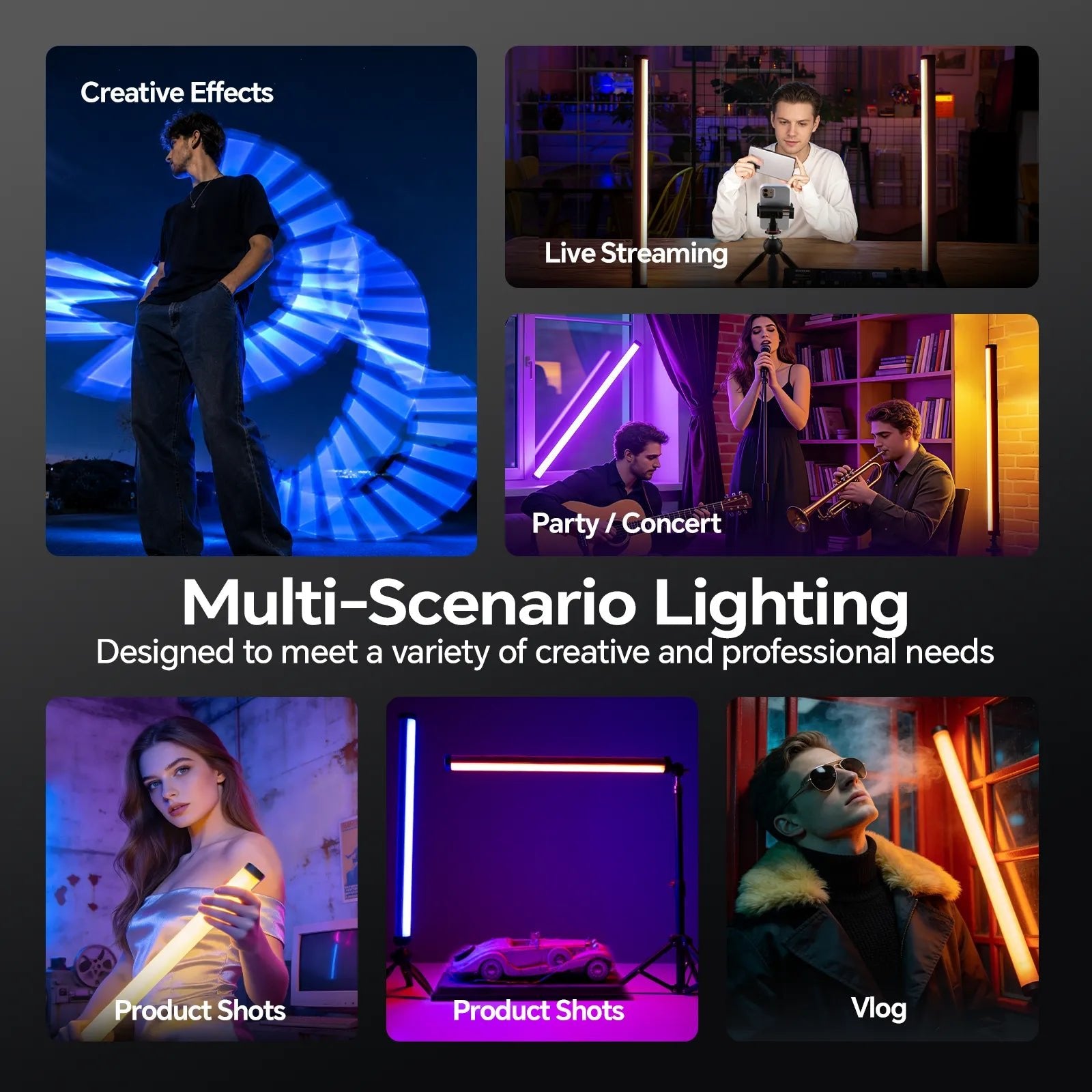 PHOTOOLEX B600 RGB Tube Light - Photoolex