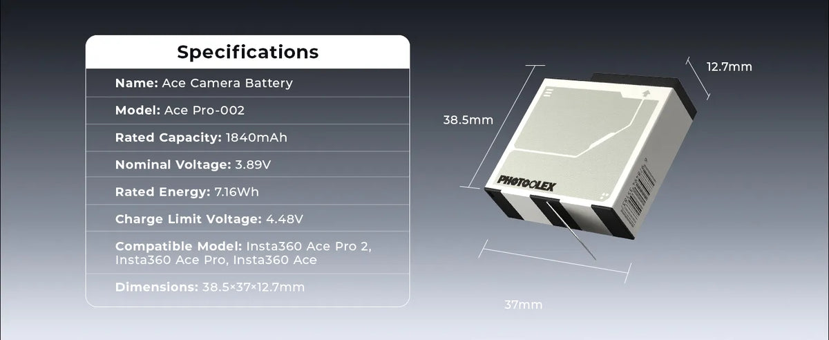 photoolex Insta360 Ace battery pc 7