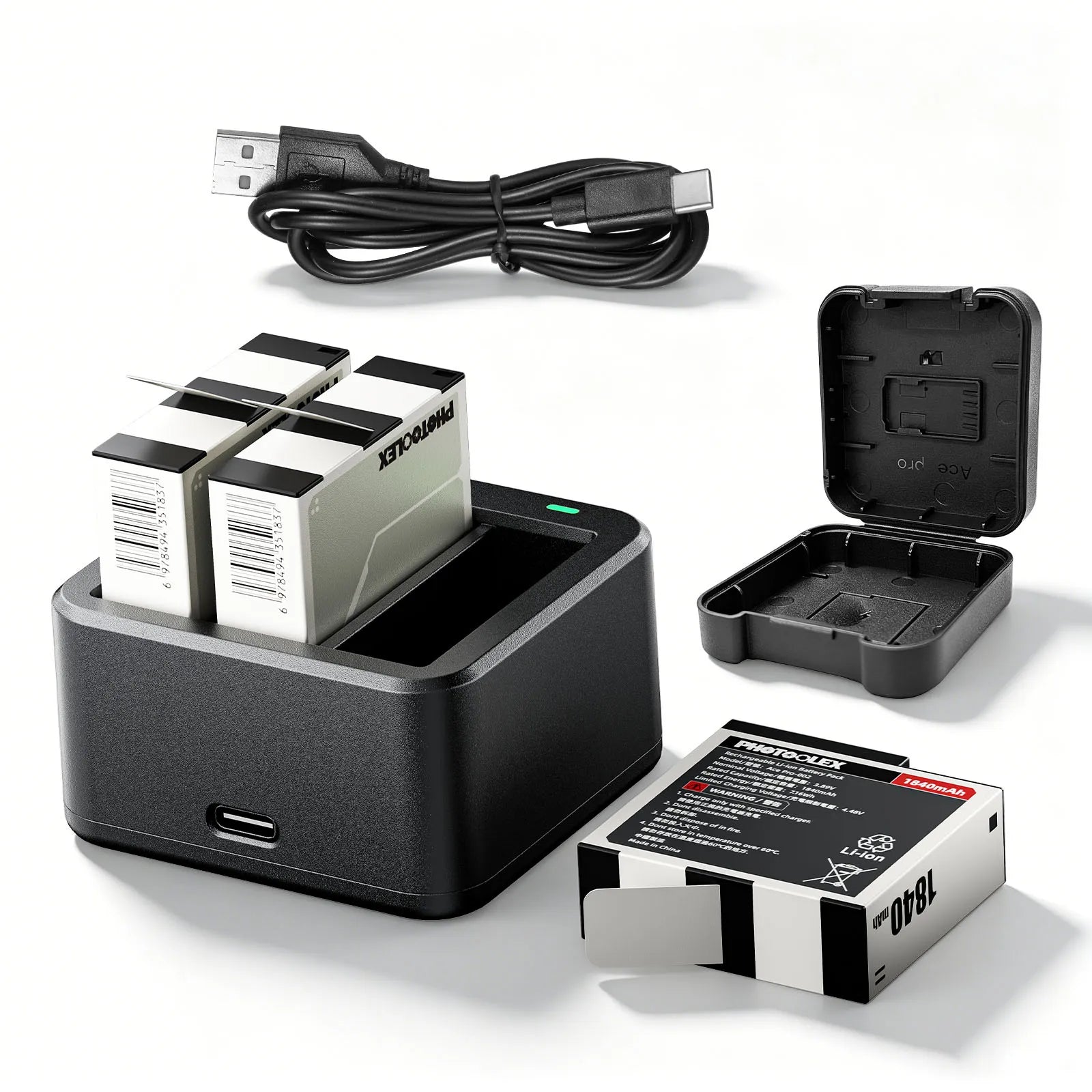 Photoolex Insta360 Ace Battery Charging Case Kit - Photoolex