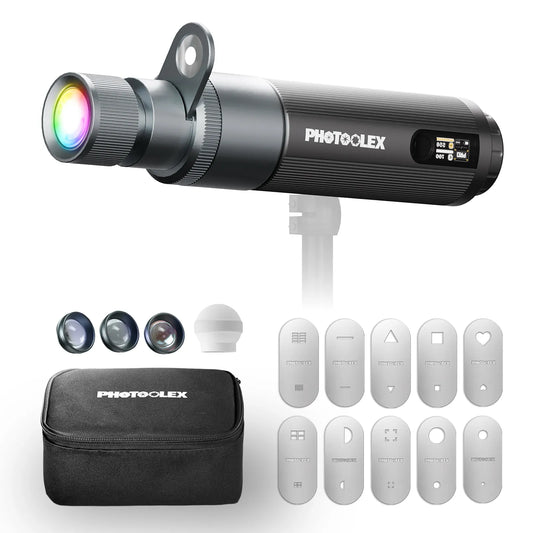 PHOTOOLEX PRO 12W Portable Photography Spotlight Set - Photoolex 1600