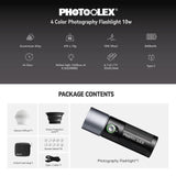 PHOTOOLEX Magnetic Gobos Four Colors Photography Spotlight 10W - Photoolex