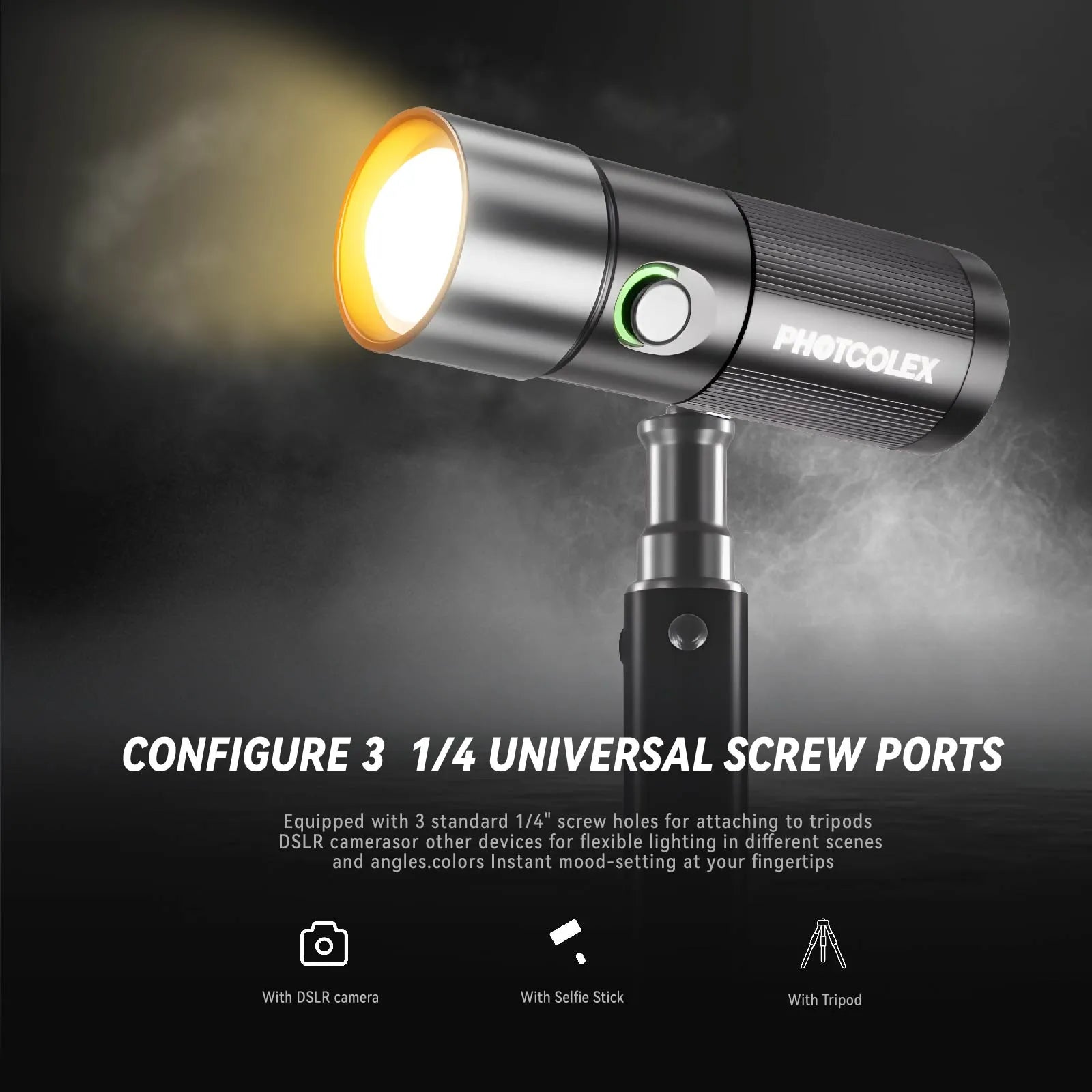 PHOTOOLEX Magnetic Gobos Four Colors Photography Spotlight 10W - Photoolex